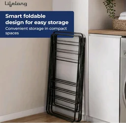 Lifelong Foldable Alloy Steel Cloth Drying Stand for Balcony|3-Tier Heavy Duty Laundry Rack for Indoor & Outdoor|Portable Standing Clothes Dryer with Anti-Slip Feet|Space Saving Steel Rack for Home
700+ bought