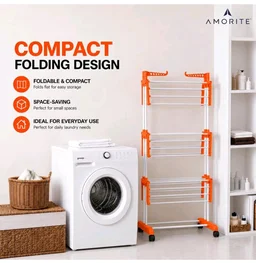Premium Steel Clothes Drying Stand | 3 Layer Rack with Wheels
Foldable Laundry Rack for Home| Balcony Drying Stand | 24 Hanger Rods | Heavy Duty Rust Resistant (Orange)
100+ bought in past month