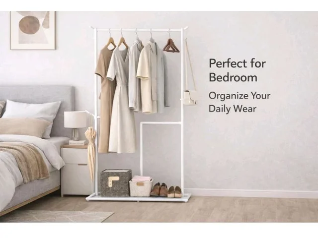 Vasukie Heavy Duty Metal Clothes Rack with Bottom Storage Shelf & Side Hooks | Freestanding Garment Stand | Wardrobe Organizer for Bedroom, Living Room & Entryway (162.5 * 80.5 * 32.5) WHITE NEW
50+ bought in past month
84%
off