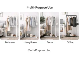 Vasukie Heavy Duty Metal Clothes Rack with Bottom Storage Shelf & Side Hooks | Freestanding Garment Stand | Wardrobe Organizer for Bedroom, Living Room & Entryway (162.5 * 80.5 * 32.5) WHITE NEW
50+ bought in past month
84%
off