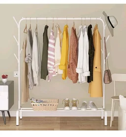 Lukzer Metal Garment Rack with Bottom Storage Shelf & 4 Side Hooks (MGS-001-White) Freestanding Heavy-Duty Clothes Drying Stand & Coat Hanger for Bedroom, Entryway, Living Room (148 x 110 x 40 cm)
200+ bought in past month
