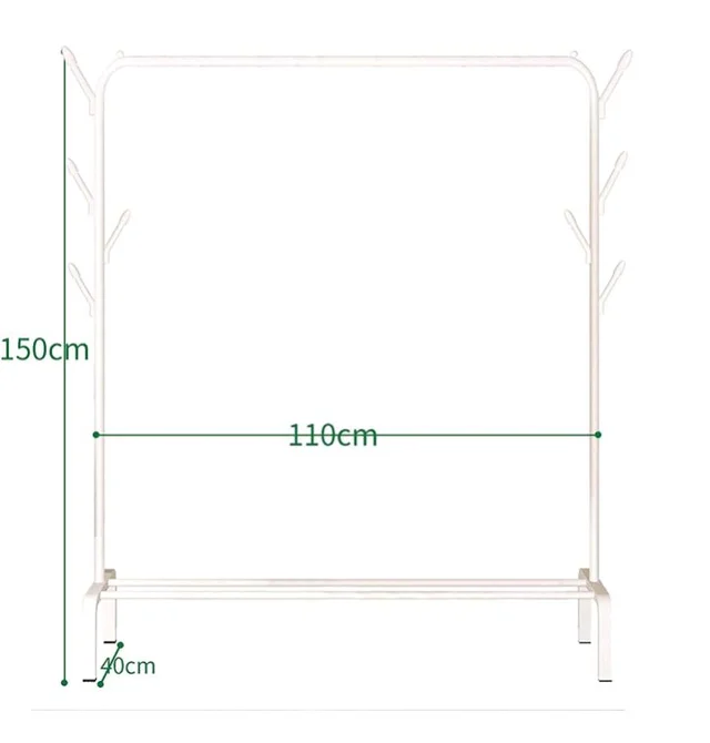 Lukzer Metal Garment Rack with Bottom Storage Shelf & 4 Side Hooks (MGS-001-White) Freestanding Heavy-Duty Clothes Drying Stand & Coat Hanger for Bedroom, Entryway, Living Room (148 x 110 x 40 cm)
200+ bought in past month