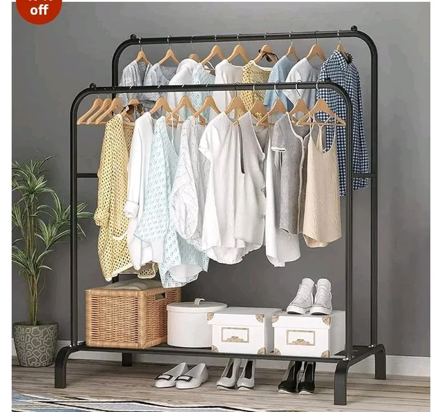 Lukzer Multi-Functional Clothes Stand with 1 Bottom Shelves | Metal Garment Rack for Hanging Clothes, Coats & Hats | Freestanding DIY Storage Organizer for Home & Office (MGS-002, 148x110x55cm, Black)
#1 Best Seller
in Clothes Rails
