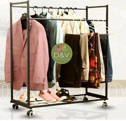 &V Engineering Heavy Duty Cloth Hanger Rack With Wheel,Garment Rack,Drying Rack For Hanging Cloths For Home With Shelf(Black)(Iron),38x102x112 CM
Amazon's Choice