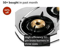 MILTON Royal Stainless Steel LPG Gas Stove 3 Burners | ISI Certified Manual Ignition 3 Burner Gas Stove | 360 Degree Nozzle | High Powered Brass Burners | 1 Year Manufacturer's Warranty
