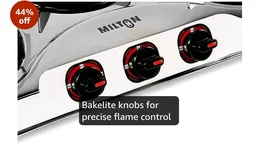 MILTON Royal Stainless Steel LPG Gas Stove 3 Burners | ISI Certified Manual Ignition 3 Burner Gas Stove | 360 Degree Nozzle | High Powered Brass Burners | 1 Year Manufacturer's Warranty