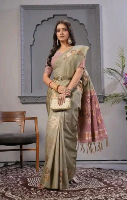 Palki | Premium Saree | Pure Viscose Silk | Silk Saree | Green