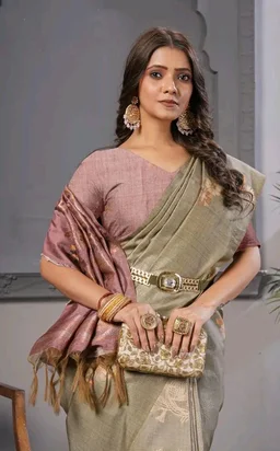 Palki | Premium Saree | Pure Viscose Silk | Silk Saree | Green