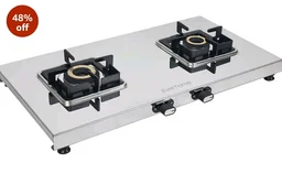 Everflame Prime Gas Stove| 2 Burner Stainless Steel Stove | Manual Ignition | LPG Stove | Gas-Saver | (1.2MM)-Thick SS Body | Brass Burner | ISI Certified | 2 Years Product Warranty + Doorstep Service