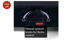 Impex Migo 2 Burner Gas Stove 6 mm Toughened Glass Top LINEA 2B, Manual Ignition LPG Gas Stove | Strong Metal Body | ISI Certified | 1-Year Warranty, Black, 2 Burner