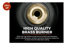 Visit the store, SURYA FLAME
SURYA FLAME
Visit the store
3.9
3.9 out of 5 stars
(2,873)
Surya Flame Majestic 2 Burner Stainless Steel Gas Stove | Manual Ignition | High-Efficiency Tri-Pin Brass Burners | Heavy-Duty Pan Support | Anti-Skid Legs | ISI Certified & 2 Years Warranty
200+ bought in past month