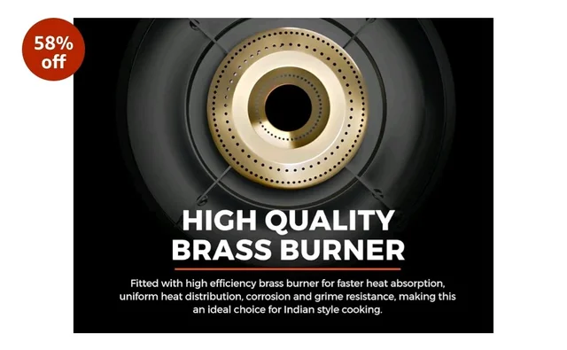 Visit the store, SURYA FLAME
SURYA FLAME
Visit the store
3.9
3.9 out of 5 stars
(2,873)
Surya Flame Majestic 2 Burner Stainless Steel Gas Stove | Manual Ignition | High-Efficiency Tri-Pin Brass Burners | Heavy-Duty Pan Support | Anti-Skid Legs | ISI Certified & 2 Years Warranty
200+ bought in past month