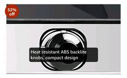 GREENCHEF Popular Glass cook top 3 Burner Gas stove,Stainless Steel Body, Compatible with LPG, three burners Spill proof trays, Toughened 6MM glass, Backlite Knobs (Manual Ignition)