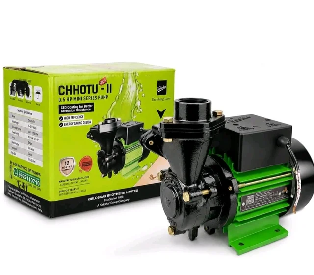 Kirloskar Chotu 0.5 HP Domestic Water Motor Pump |water pump 0.5hp| Pure Copper Winding | 1 year warranty