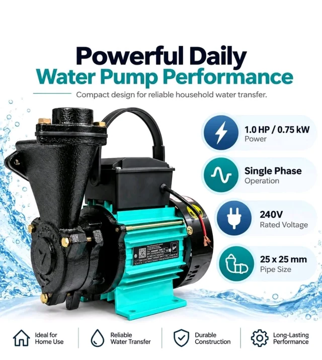 Kirloskar Jalraaj ultra max 1 HP Single Phase Self Priming Pumpset|Residential Water pump 1HP| Pure Copper Winding|1 year warranty
