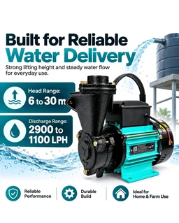 Kirloskar Jalraaj ultra max 1 HP Single Phase Self Priming Pumpset|Residential Water pump 1HP| Pure Copper Winding|1 year warranty
