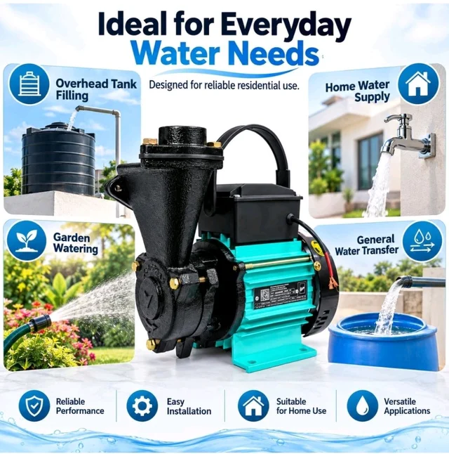 Kirloskar Jalraaj ultra max 1 HP Single Phase Self Priming Pumpset|Residential Water pump 1HP| Pure Copper Winding|1 year warranty