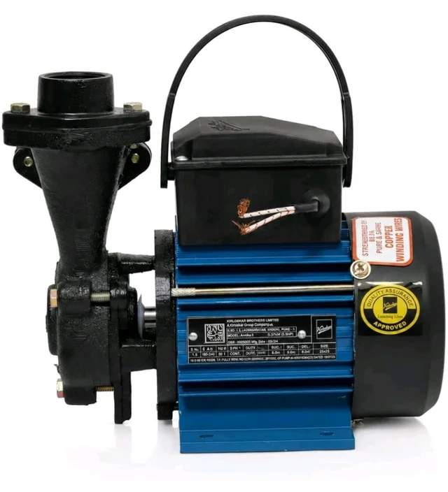 Kirloskar Annika II 0.5 HP Self Priming Water Pump for Home | Up to 21m Head, 2000 LPH, 25x25mm | Single Phase Copper Winding Pump for Overhead Tank | 12 Months Warranty
