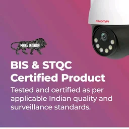 MANOMAY 3MP Wi-Fi Protect Pro Mini Pan-Tilt Camera | BIS-ER (STQC Certified) WiFi CCTV Camera | Full Color Night Vision | Smart Tracking | 2-Way Audio | Memory Card & Cloud | Alexa Support
100+ bought in past month