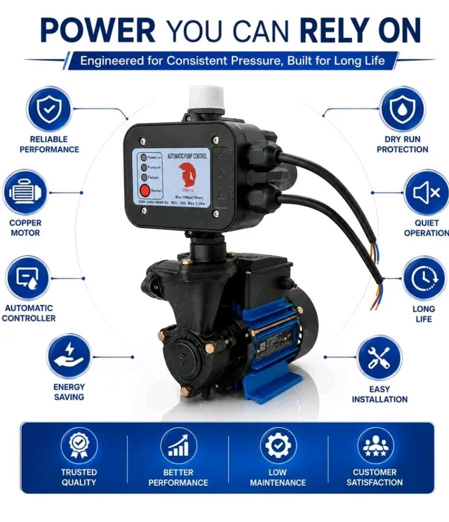 Kirloskar 0.5hp pressure booster pump | 0.5hp with automatic pump controller |water pump 0.5hp | Pressure pump