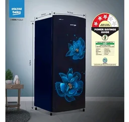 Voltas Beko, A Tata Product 183 L, 3-Star Single Door Direct Cool Refrigerator with Fresh Box Technology (RDC215B / 3S0BFR0M0000GO, Fressia Blue)