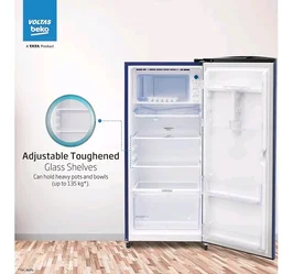 Voltas Beko, A Tata Product 183 L, 3-Star Single Door Direct Cool Refrigerator with Fresh Box Technology (RDC215B / 3S0BFR0M0000GO, Fressia Blue)