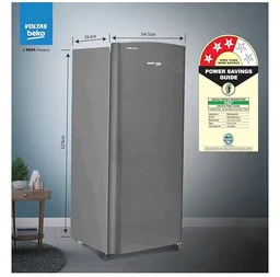 Voltas Beko, A Tata Product 183 L, 3-Star Single Door Direct Cool Refrigerator with Fresh Box Technology (RDC215B / 3S0XIR0M0000GO, Hairline Silver)