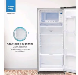 Voltas Beko, A Tata Product 183 L, 3-Star Single Door Direct Cool Refrigerator with Fresh Box Technology (RDC215B / 3S0XIR0M0000GO, Hairline Silver)