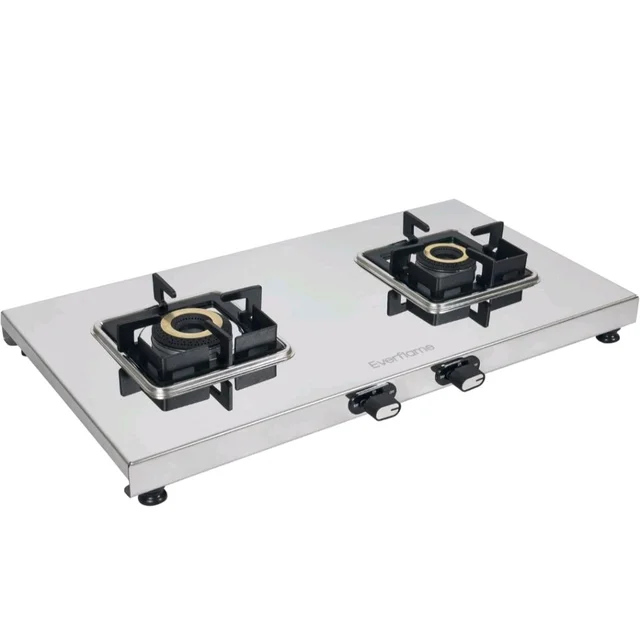 Everflame Prime Gas Stove| 2 Burner Stainless Steel Stove | Manual Ignition | LPG Stove | Gas-Saver | (1.2MM)-Thick SS Body | Brass Burner | ISI Certified | 2 Years Product Warranty + Doorstep Service
100+ bought in past month