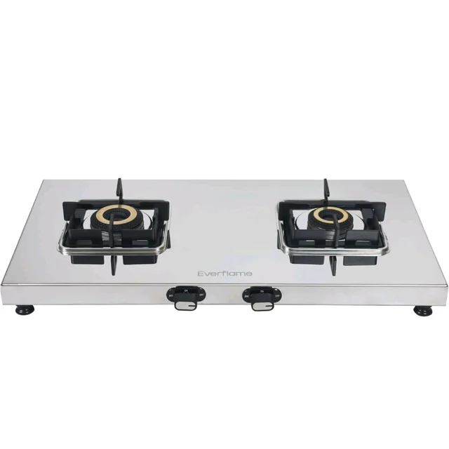 Everflame Prime Gas Stove| 2 Burner Stainless Steel Stove | Manual Ignition | LPG Stove | Gas-Saver | (1.2MM)-Thick SS Body | Brass Burner | ISI Certified | 2 Years Product Warranty + Doorstep Service
100+ bought in past month