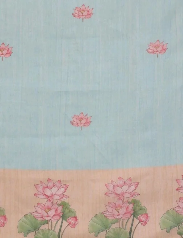 Enthone Women's Kalamkari Cotton Blend Printed Saree