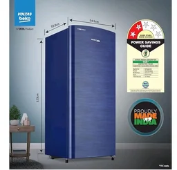 Voltas Beko, A Tata Product 183 L, 2-Star Single Door Direct Cool Refrigerator with Fresh Box Technology (RDC215C / 2S0XER0M0000GO, Hairline Blue)