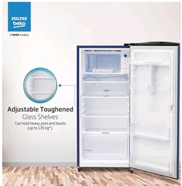 Voltas Beko, A Tata Product 183 L, 2-Star Single Door Direct Cool Refrigerator with Fresh Box Technology (RDC215C / 2S0WBR0M0000GO, Stella Blue)