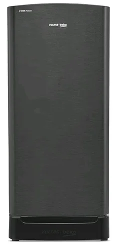Voltas Beko, A Tata Product 183 L, 4-Star Single Door Direct Cool Refrigerator with Fresh Box Technology (2026 Model, RDC215A / 4W0DGR0M0B00GO, Dark Grey, Base Drawer)