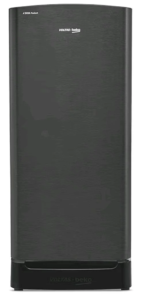 Voltas Beko, A Tata Product 183 L, 4-Star Single Door Direct Cool Refrigerator with Fresh Box Technology (2026 Model, RDC215A / 4W0DGR0M0B00GO, Dark Grey, Base Drawer)