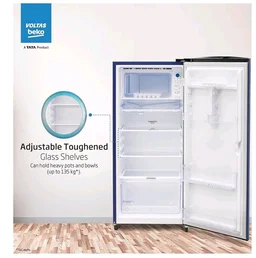 Voltas Beko, A Tata Product 183 L, 2-Star Single Door Direct Cool Refrigerator with Fresh Box Technology (RDC215C / 2S0WBR0M0000GO, Stella Blue)