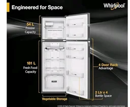 Whirlpool 235 L 3 Star Frost-free inverter Double Door Refrigerator (IF INV 278 LUNAR STEEL(3S) CONV-Y, 2026 Model)