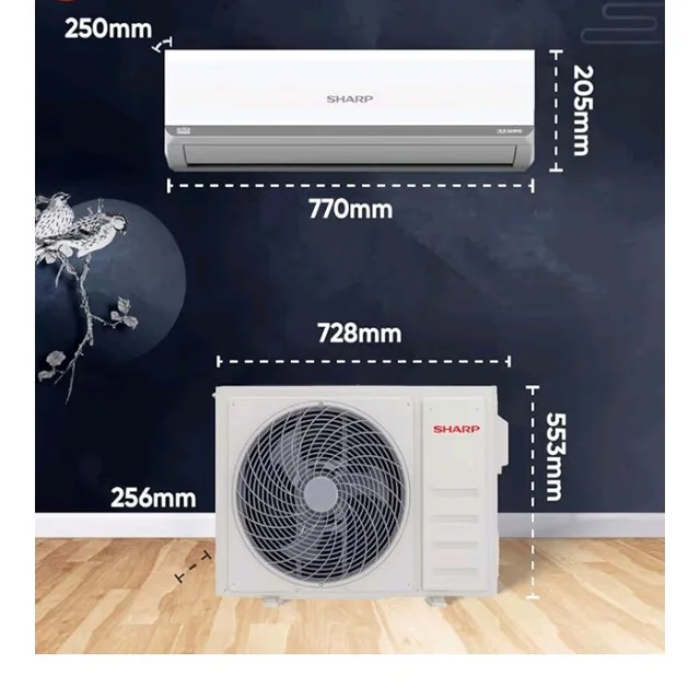 Sharp 0.95 Ton 3 star, New Star Rated,Split AC (4 Way Swing, 100% copper, Hi-Tech Inverter Compressor, 7in1 Convertible, Turbo cool, Dust filter) - AH-SI12V3B-GCN, White