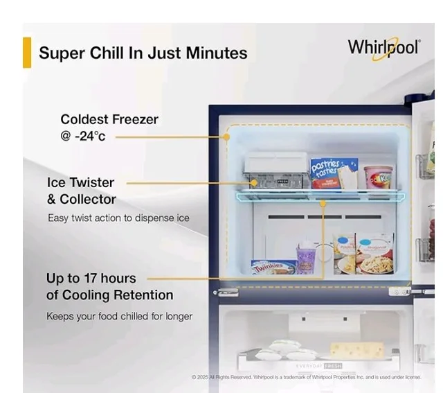 Whirlpool 235 L 2 Star Frost-free inverter Double Door Refrigerator (NEO SP278 PRM SAPPHIRE ROSE(2S)-Y, 2026 Model)