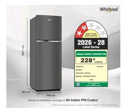 Whirlpool 235 L 2 Star Frost-free inverter Double Door Refrigerator (NEO SP278 PRM LUNAR BLACK(2S)-Y, 2026 Model)
15%
off
Product Images and Videos (AI-Generated Alt Text)
