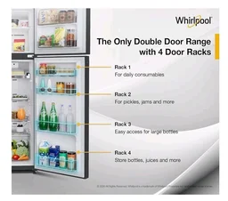 Whirlpool 235 L 2 Star Frost-free inverter Double Door Refrigerator (NEO SP278 PRM LUNAR BLACK(2S)-Y, 2026 Model)
15%
off
Product Images and Videos (AI-Generated Alt Text)