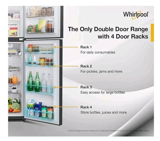 Whirlpool 235 L 2 Star Frost-free inverter Double Door Refrigerator (NEO SP278 PRM LUNAR BLACK(2S)-Y, 2026 Model)
15%
off
Product Images and Videos (AI-Generated Alt Text)