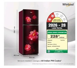 Whirlpool 235 L 2 Star Frost-free inverter Double Door Refrigerator (NEO SP278 PRM WINE ROSE(2S)-Y, 2026 Model)