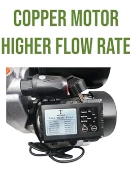 COPPER MOTOR, BLUE, PRESSURE BOOSTER PUMP SELFPriming Water Pump, 1 HP, 800W, 220V, Automatic Pressure Control, 5-6 Points AUTO ON/OFF 2-3 BATHROOMS