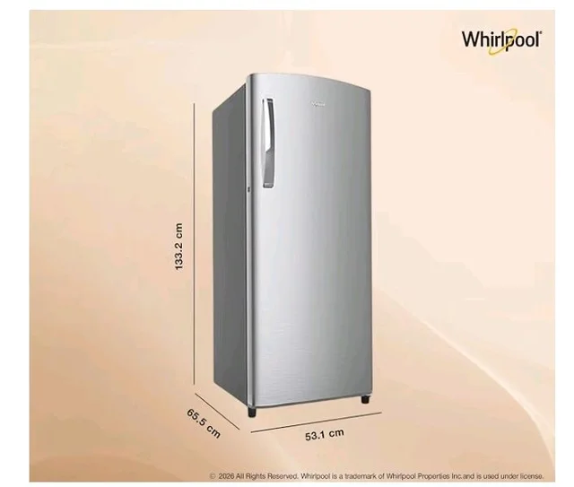 Whirlpool 207 L 5 Star Icemagic Pro Inverter Direct-Cool Single Door Refrigerator (230 IMPRO PRM 5S INV ALPHA STEEL-Y, Grey, 2026 Model)