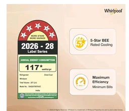 Whirlpool 207 L 5 Star Icemagic Pro Inverter Direct-Cool Single Door Refrigerator (230 IMPRO PRM 5S INV ALPHA STEEL-Y, Grey, 2026 Model)