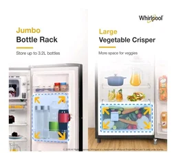Whirlpool 207 L 5 Star Icemagic Pro Inverter Direct-Cool Single Door Refrigerator (230 IMPRO PRM 5S INV ALPHA STEEL-Y, Grey, 2026 Model)