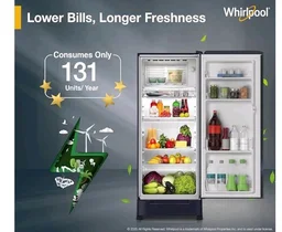 Whirlpool 184 L 5 Star Direct-Cool Single Door Refrigerator with Intellisense Inverter Compressor (205 WDE ROY 5S Inv SAPPHIRE SPRING-Y, Blue, 2026 Model)