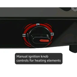 ILTON Premium 3 Burner Black Manual Ignition Glass Top Gas Stove, (ISI Certified