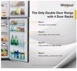 Whirlpool 235 L 2 Star Frost-free inverter Double Door Refrigerator (NEO SP278 PRM LUNAR BLACK(2S)-Y, 2026 Model)